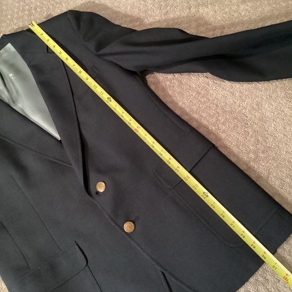 Hart Schaffner & Marx Classic Black Blazer, Golden Bear design, 2 button, 42R - Picture 7 of 12